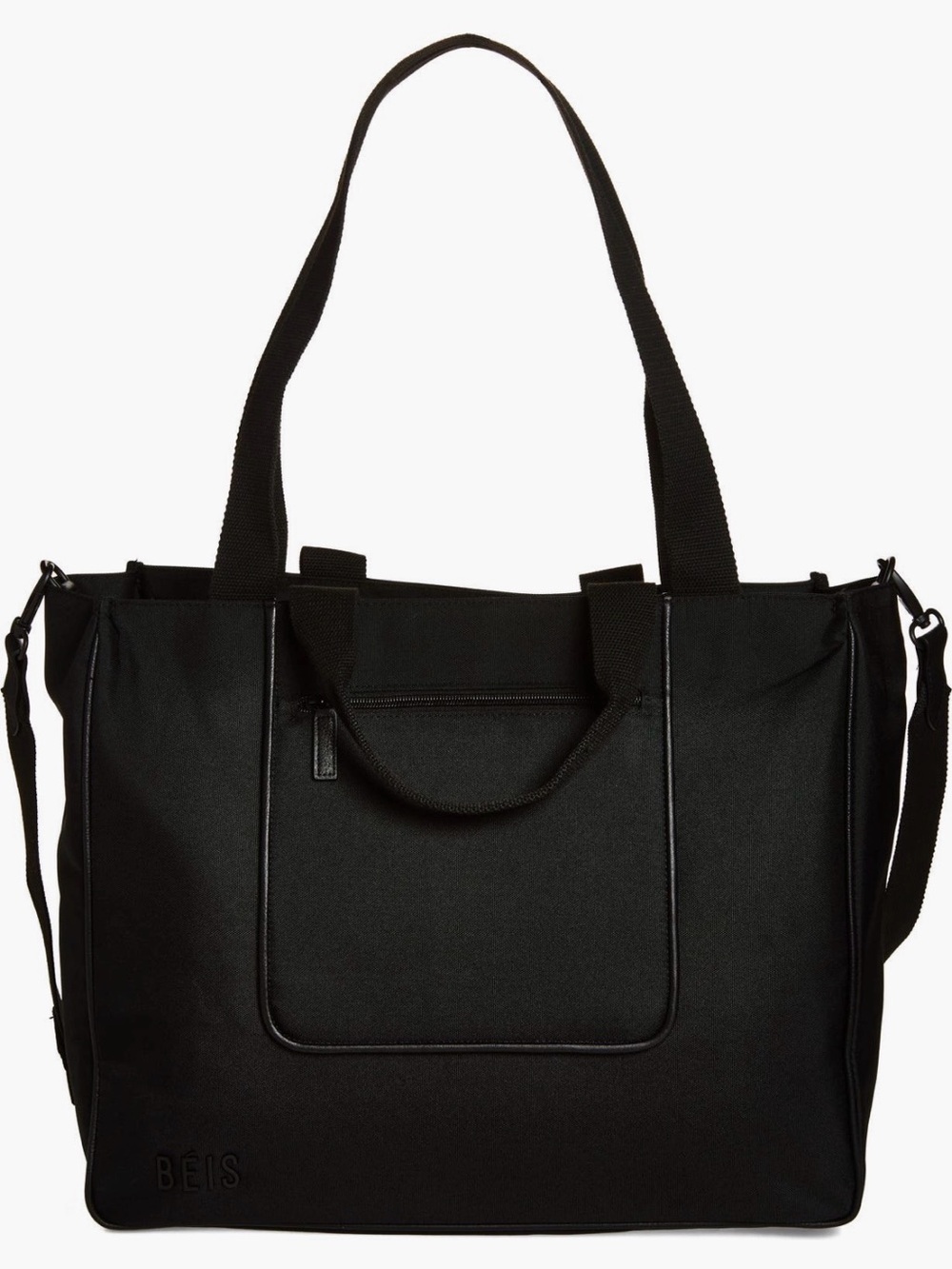 BEIS Black Large Tote with Removable Strap